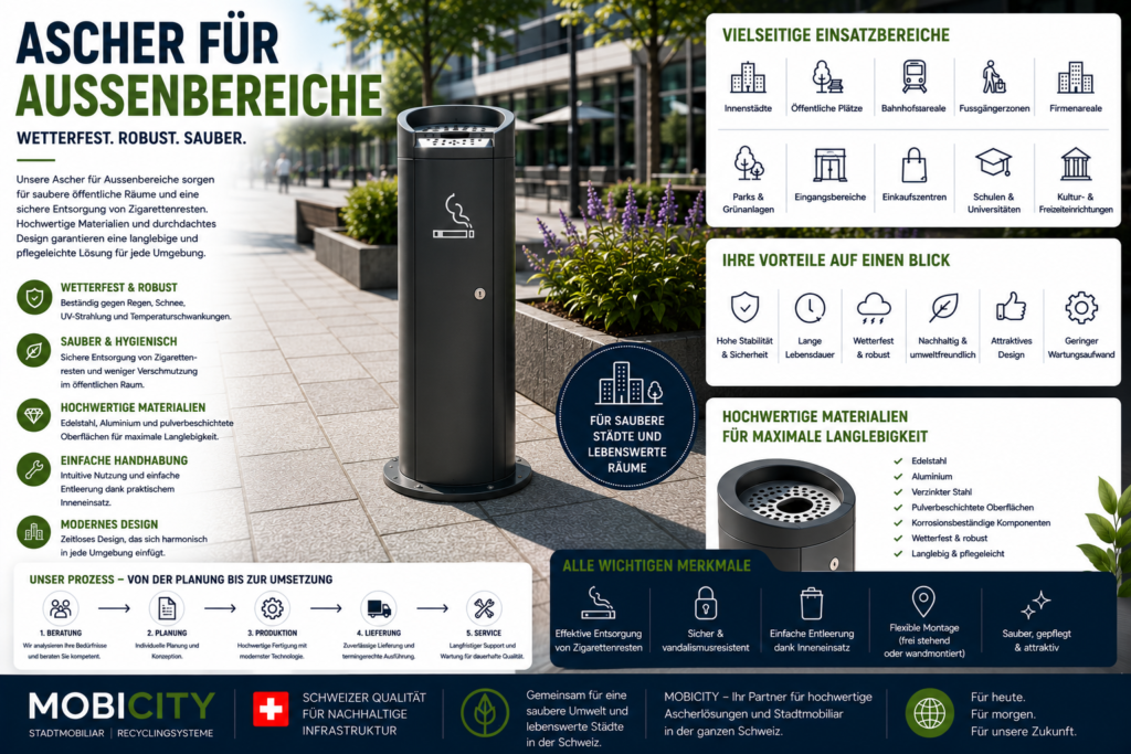Ascher für Aussenbereiche