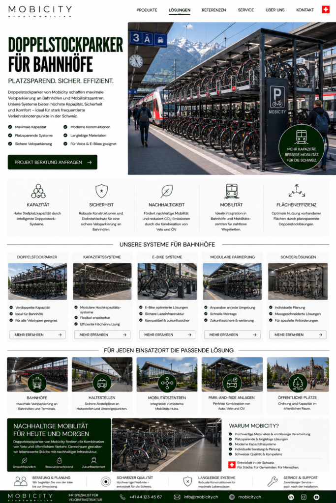 Doppelstockparker für Bahnhöfe Schweiz
