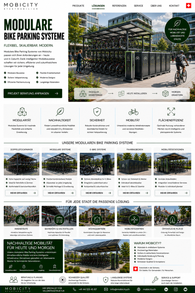 Modulare Bike Parking Systeme Schweiz