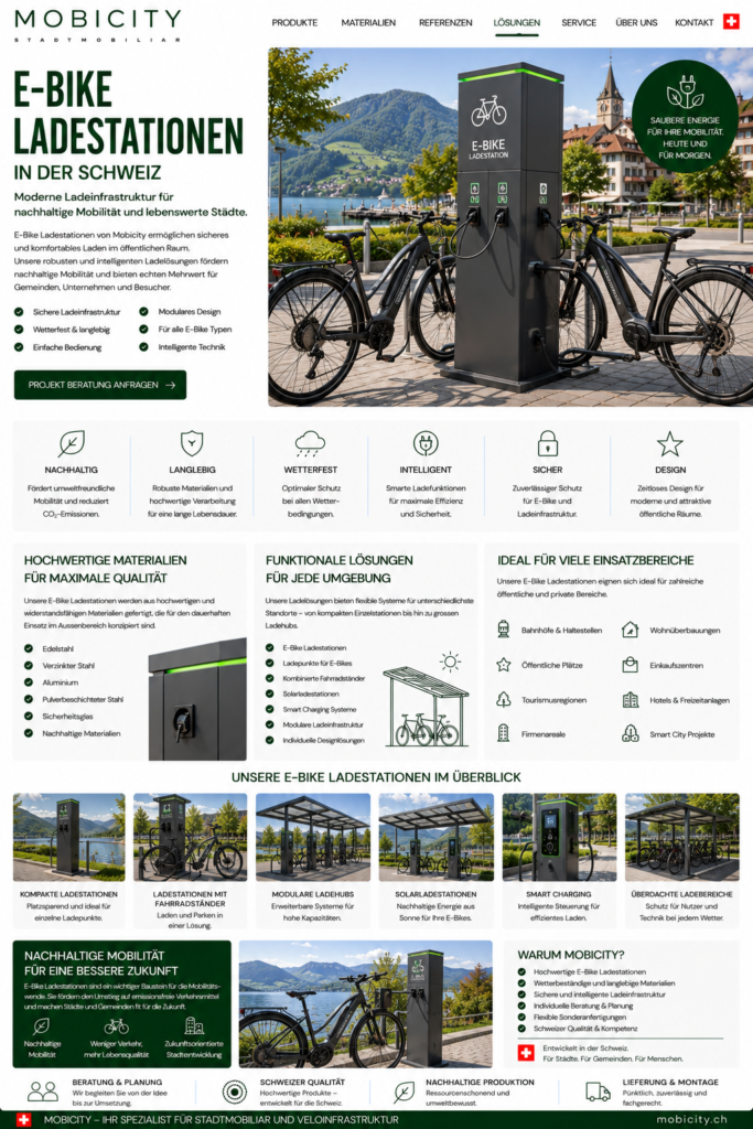 E-Bike Ladestationen Schweiz