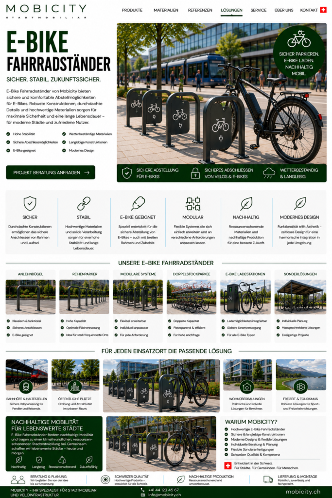 E-Bike Fahrradständer Schweiz