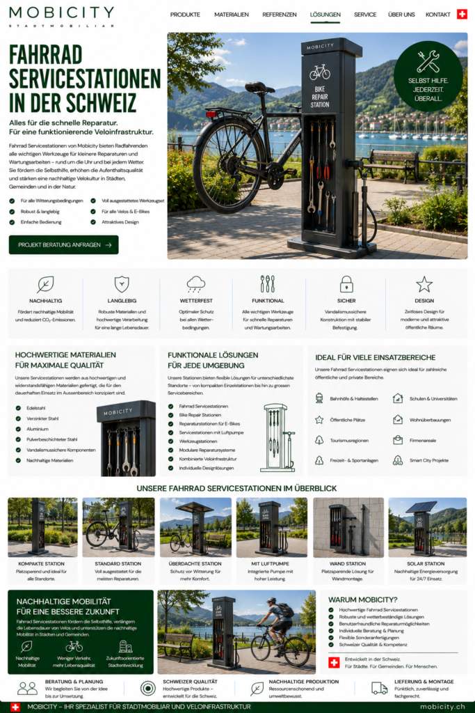 Fahrrad Servicestationen Schweiz