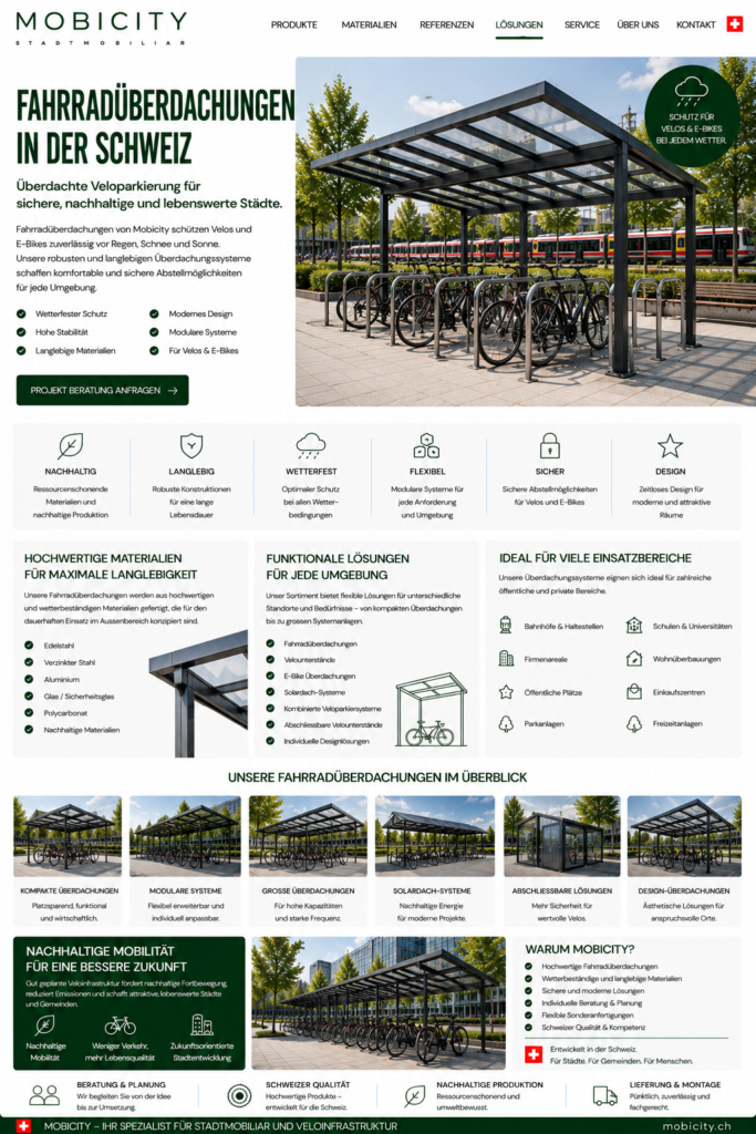 Fahrradüberdachungen Schweiz