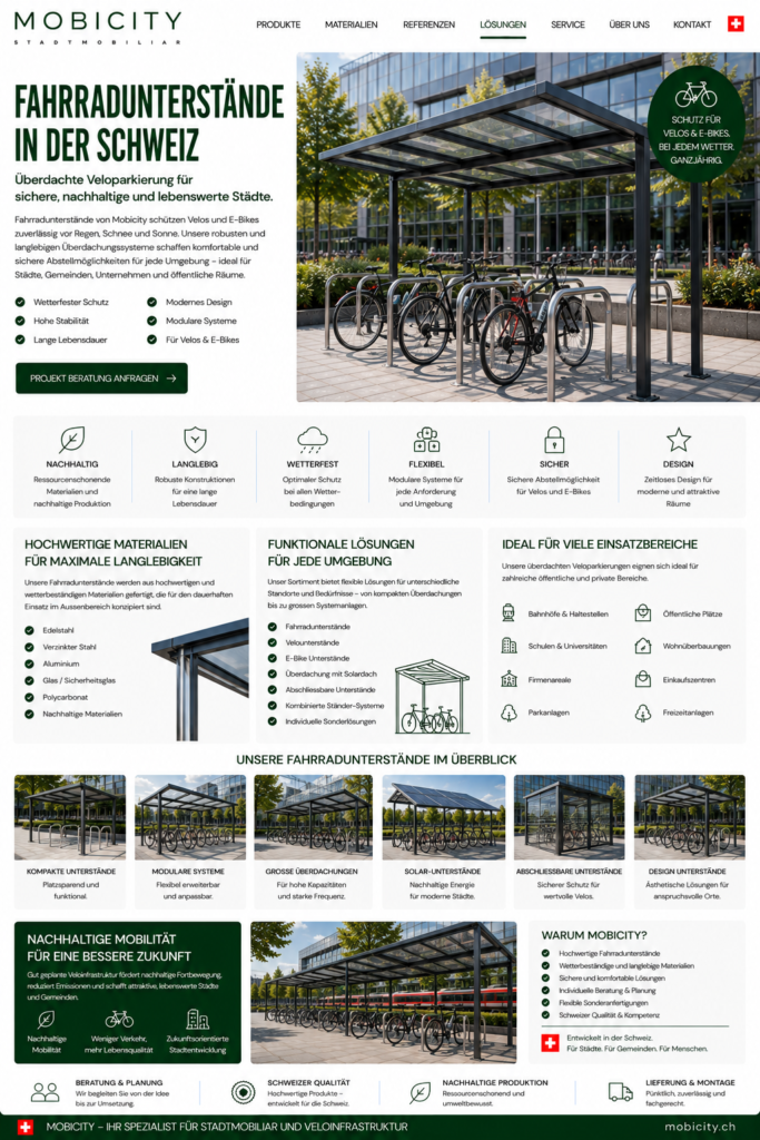 Fahrradunterstände Schweiz