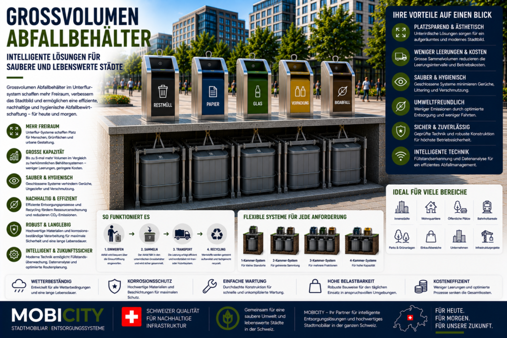 Grossvolumen Abfallbehälter