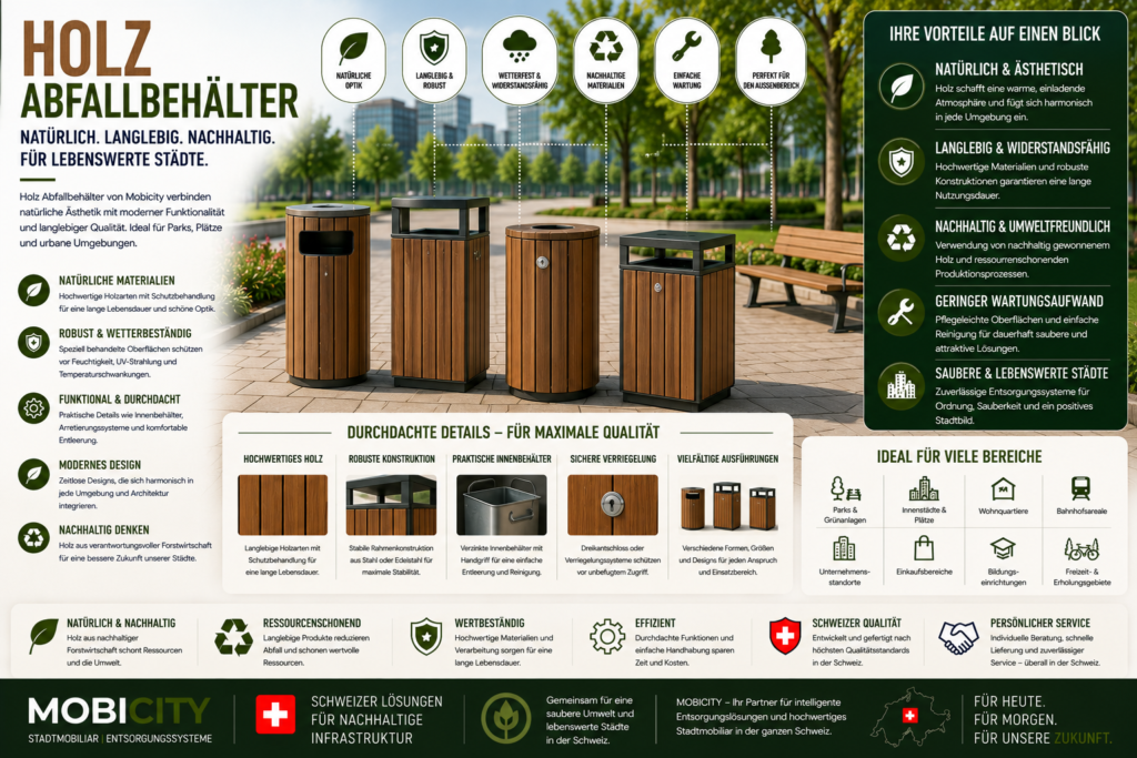 Holz Abfallbehälter