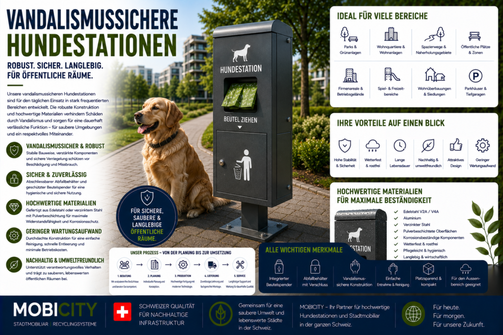 Vandalismussichere Hundestationen