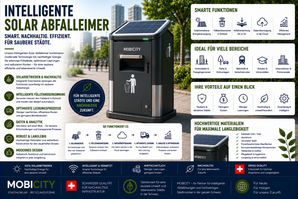 Intelligente Solar Abfalleimer