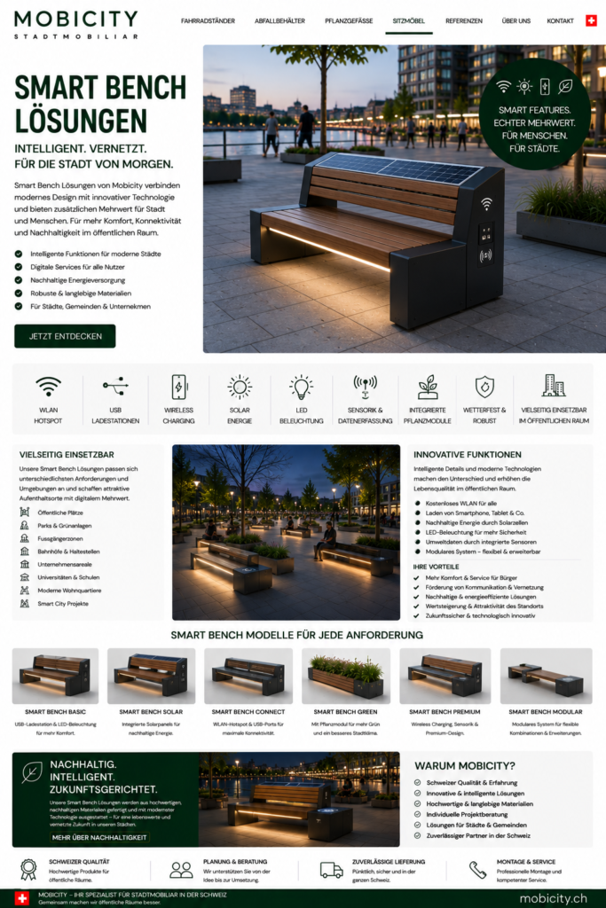 Smart Bench Lösungen Schweiz