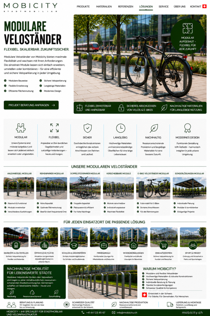 Modulare Veloständer Schweiz