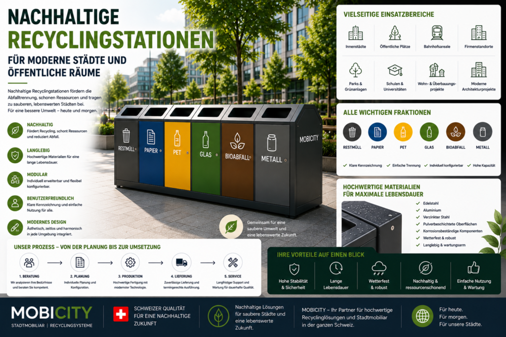 Nachhaltige Recyclingstationen