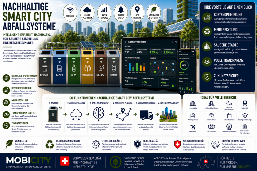 Nachhaltige Smart City Abfallsysteme