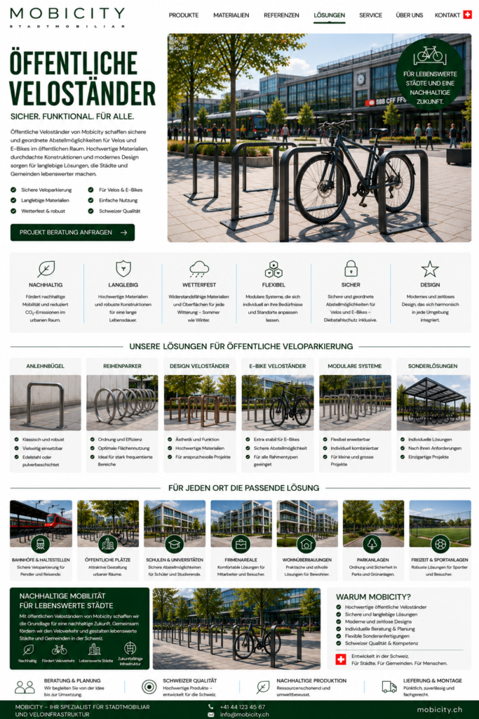 Öffentliche Veloständer Schweiz