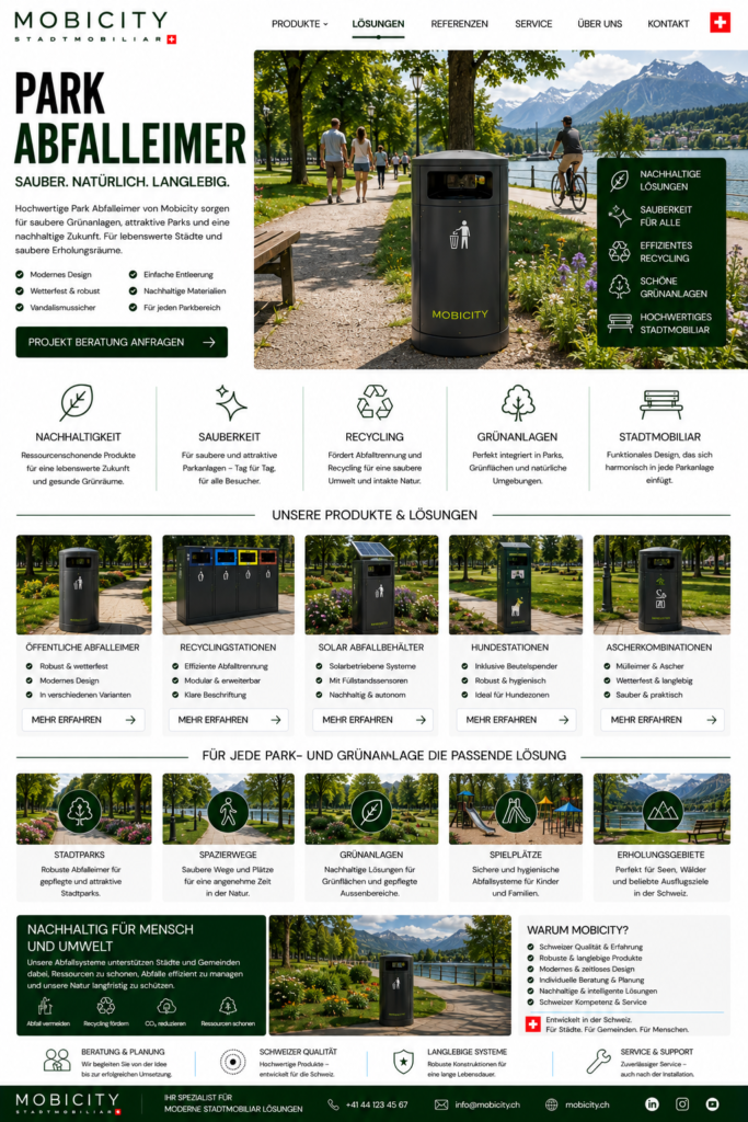 Park Abfalleimer Schweiz