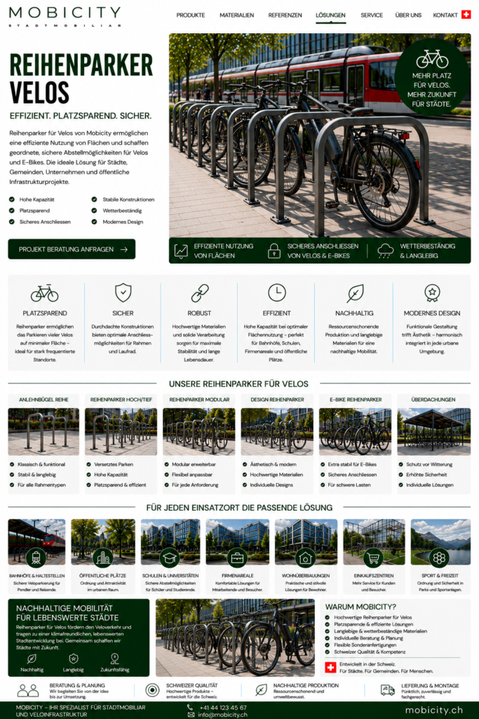 Reihenparker Velos Schweiz