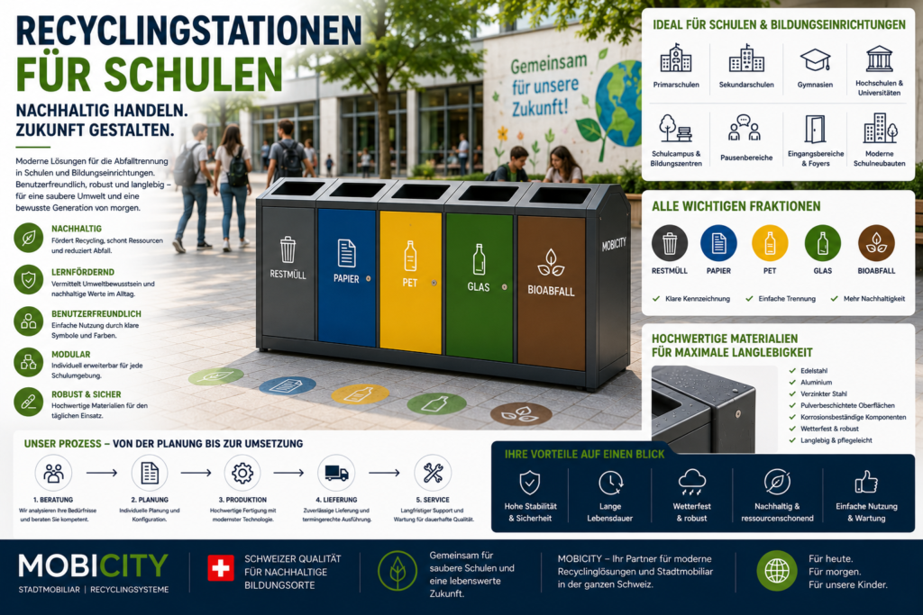Recyclingstationen für Schulen
