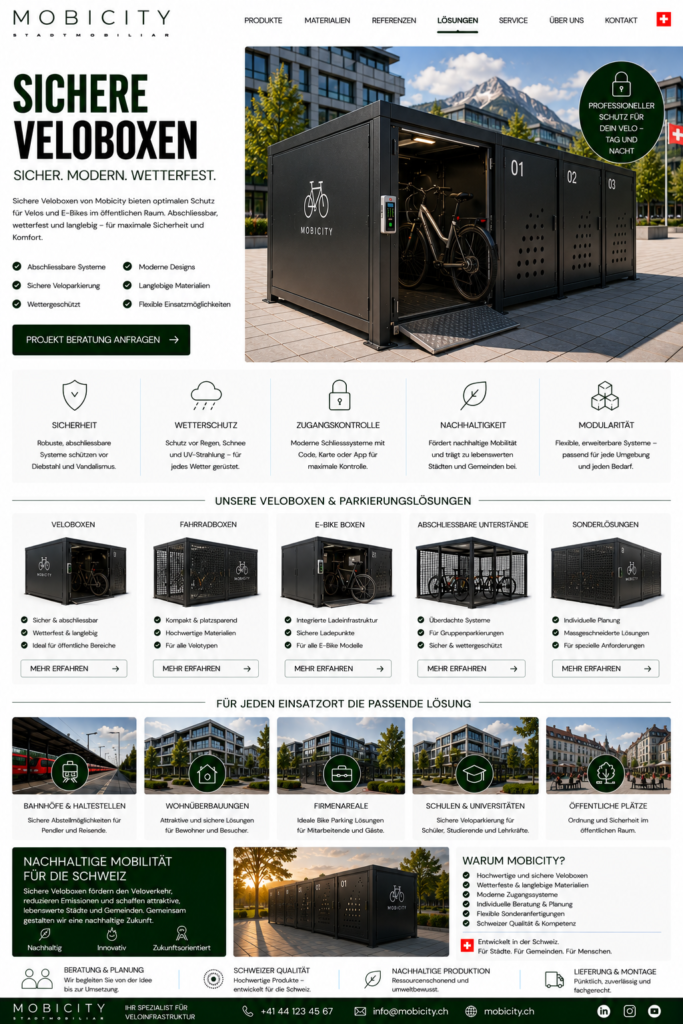 Sichere Veloboxen Schweiz