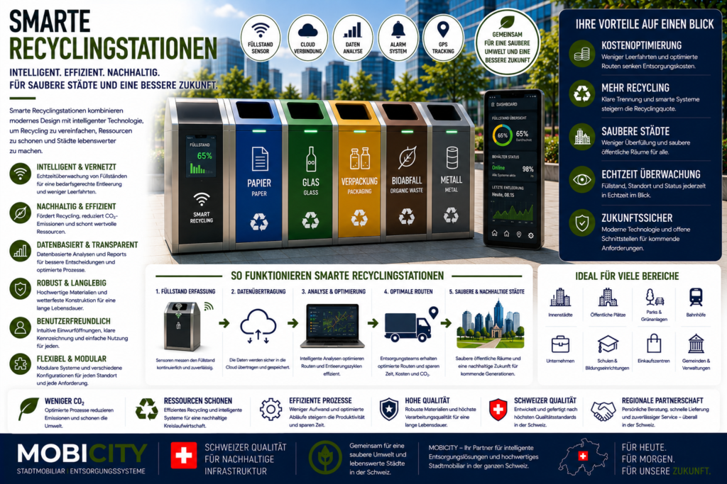 Smarte Recyclingstationen