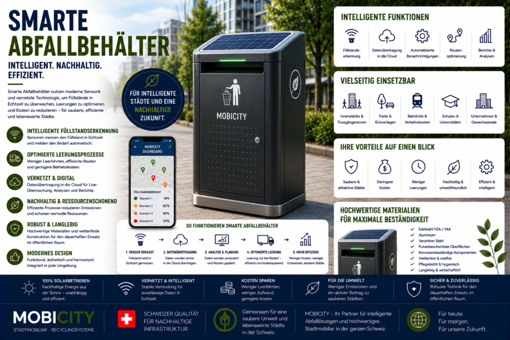 Smarte Abfallbehälter
