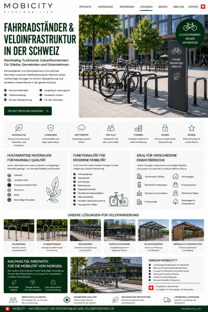Fahrradständer & Veloinfrastruktur Schweiz