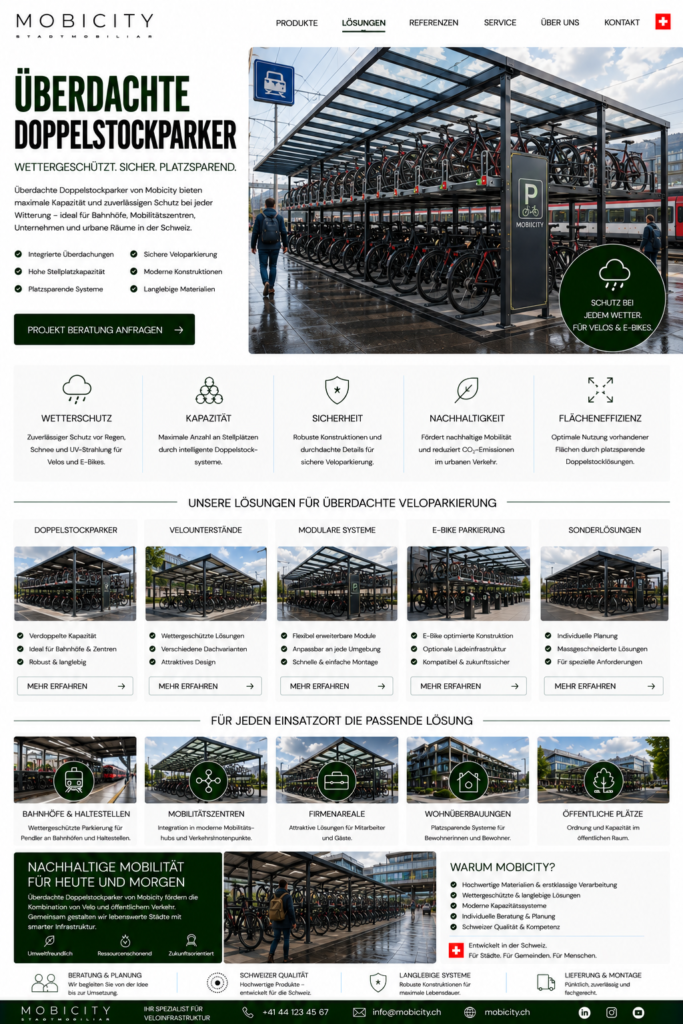 Überdachte Doppelstockparker Schweiz
