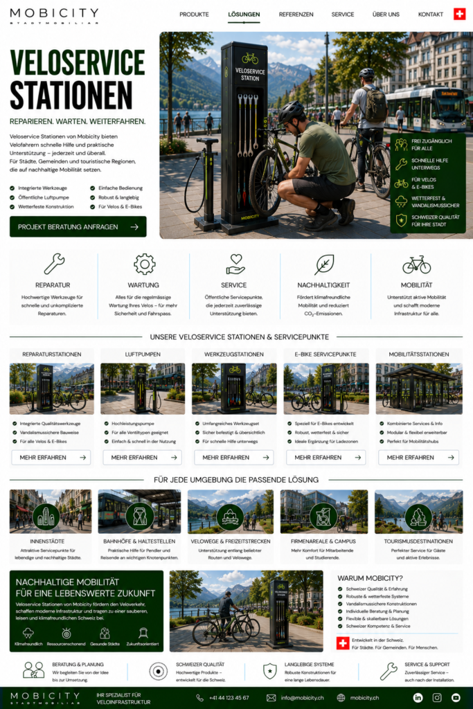 Veloservice Stationen Schweiz
