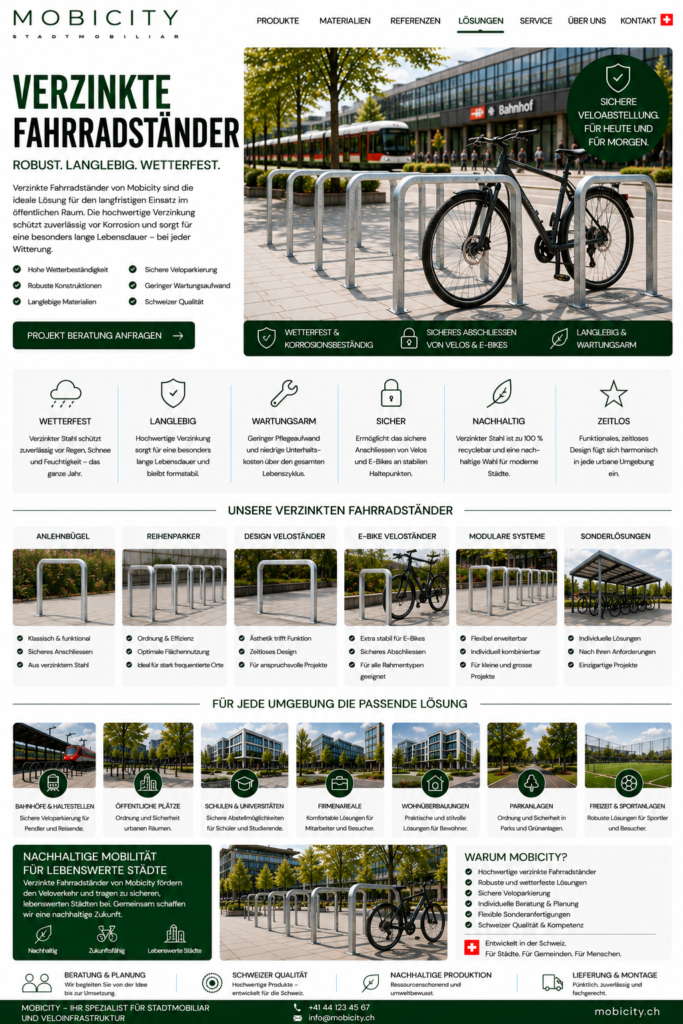Verzinkte Fahrradständer Schweiz