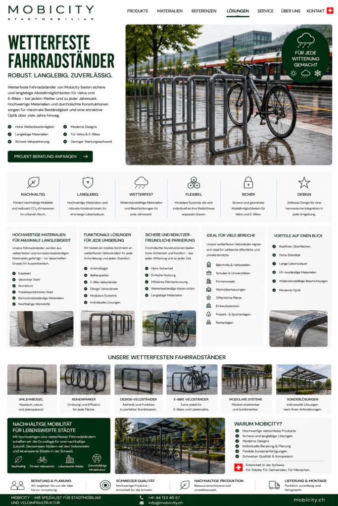Wetterfeste Fahrradständer Schweiz