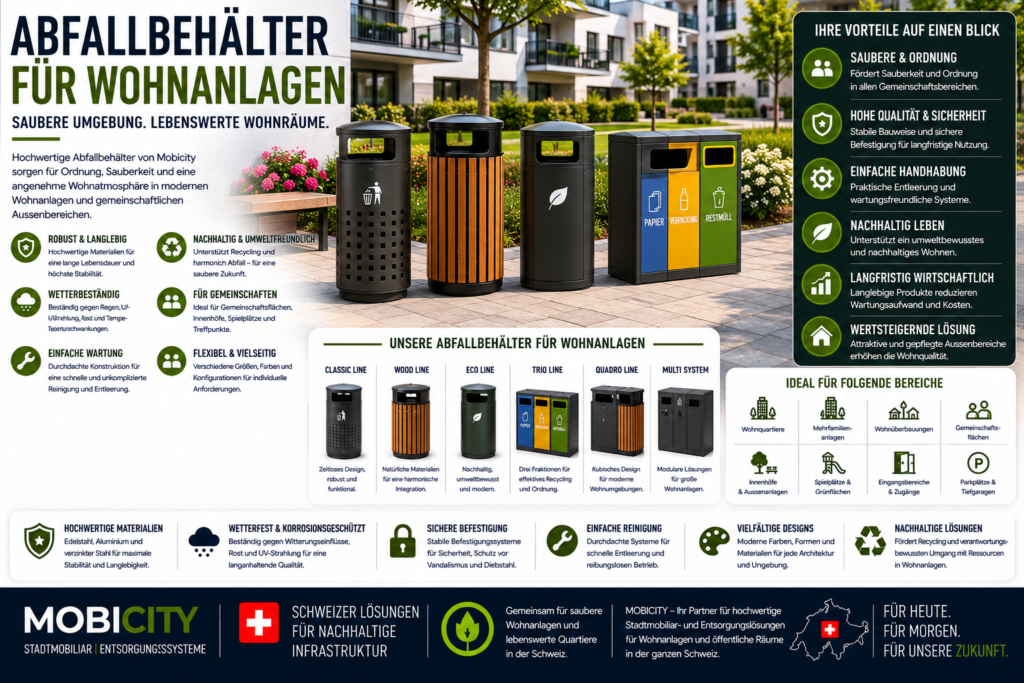Abfallbehälter für Wohnanlagen