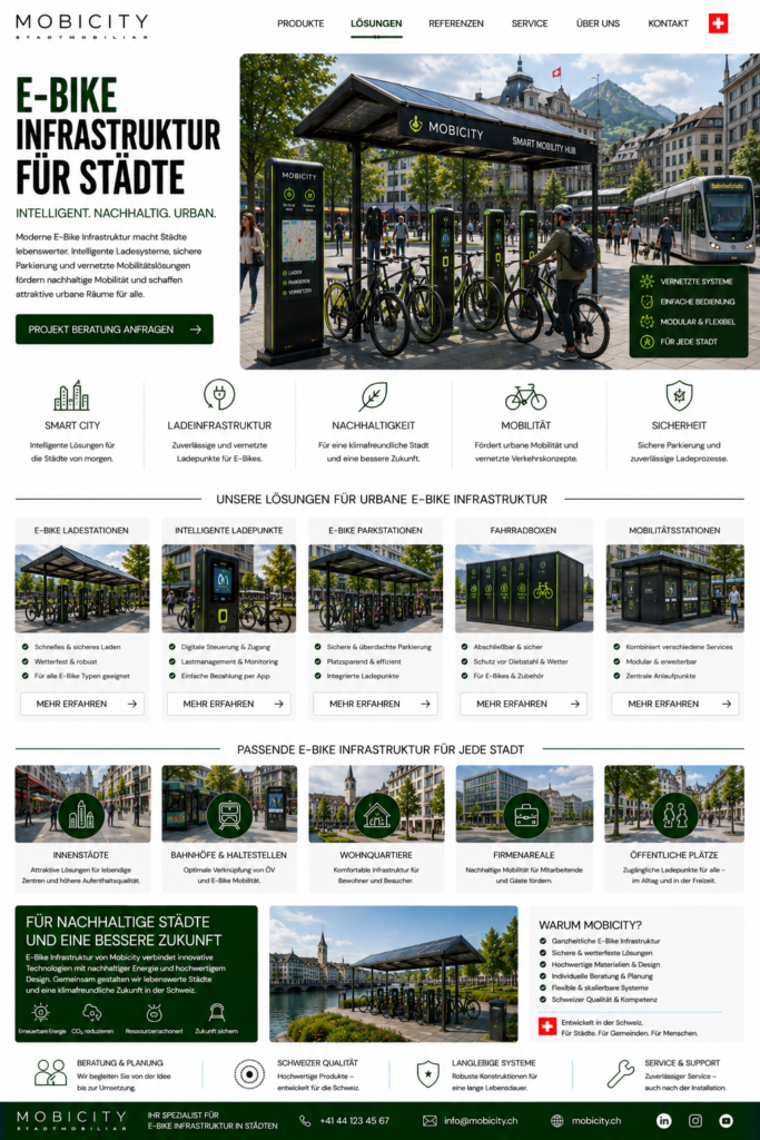 E-Bike Infrastruktur für Städte Schweiz