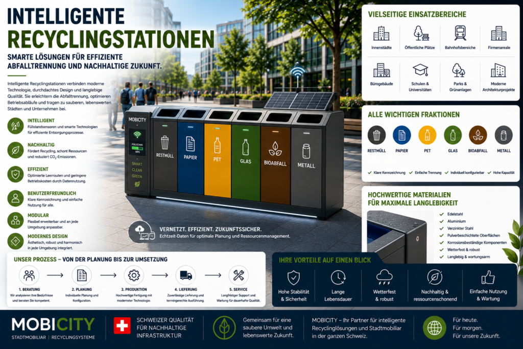 Intelligente Recyclingstationen