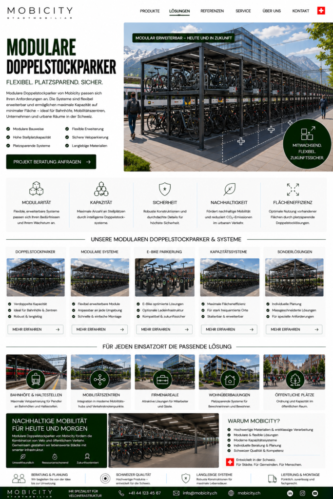 Modulare Doppelstockparker Schweiz