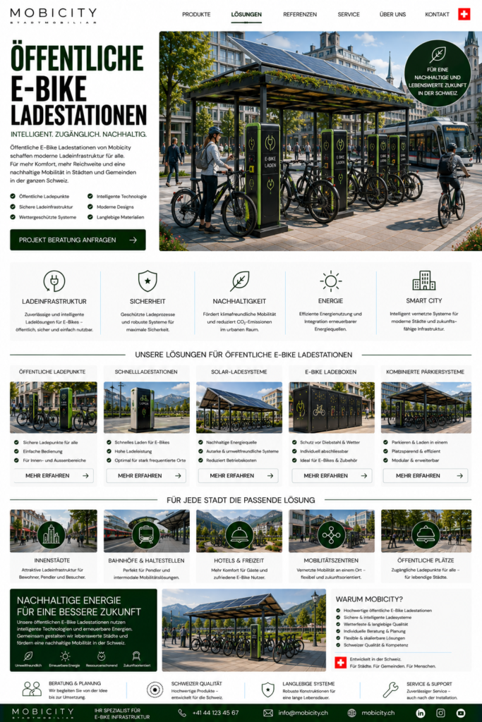 Öffentliche E-Bike Ladestationen Schweiz