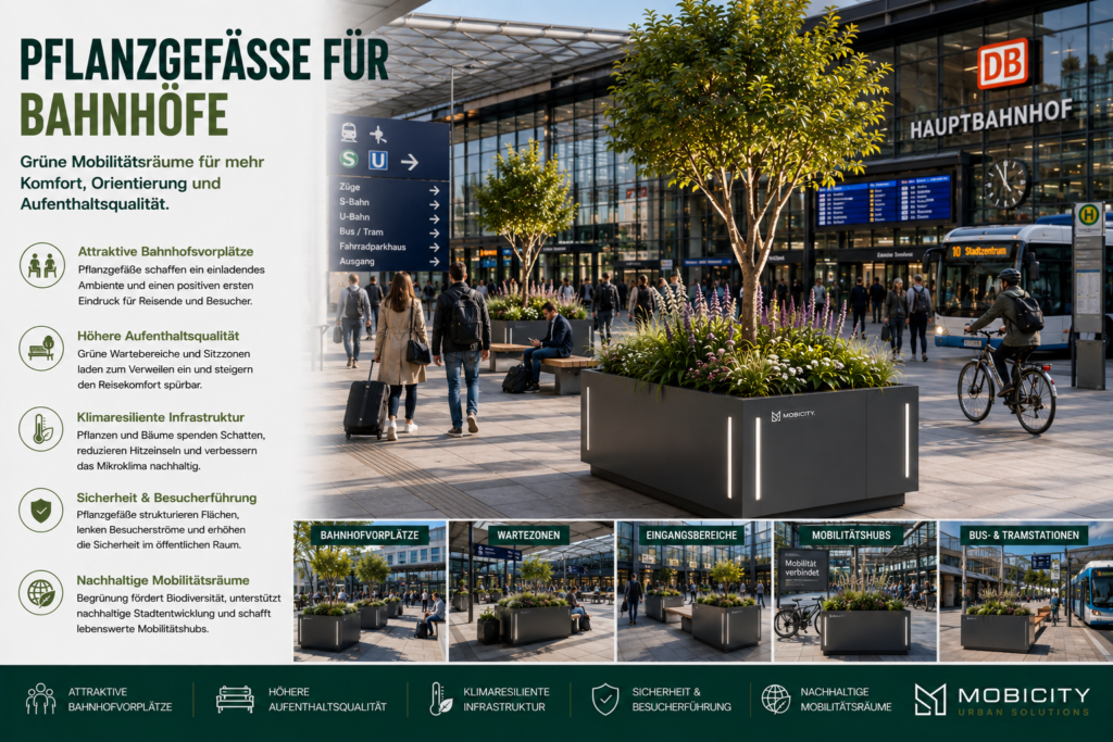 Pflanzgefäße für Bahnhöfe