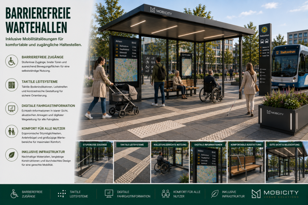 Barrierefreie Wartehallen