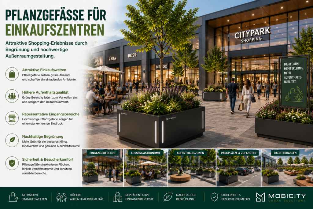 Pflanzgefäße für Einkaufszentren