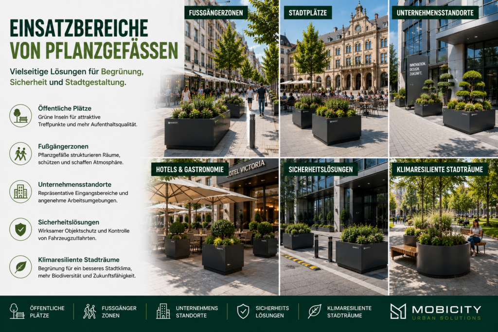 Einsatzbereiche von Pflanzgefäßen
