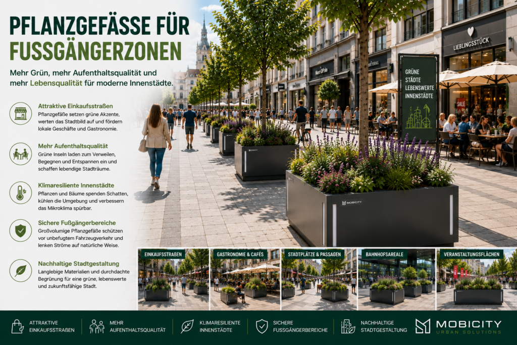 Pflanzgefäße für Fußgängerzonen