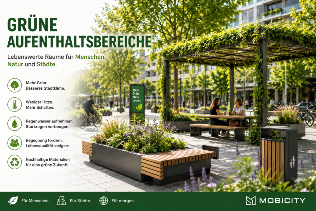 Grüne Aufenthaltsbereiche