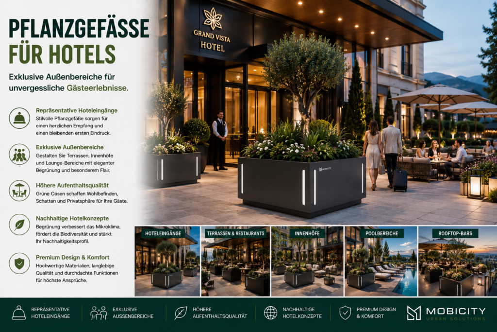 Pflanzgefäße für Hotels