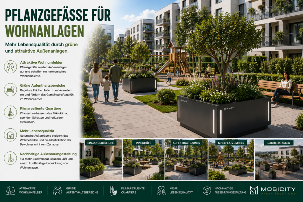 Pflanzgefäße für Wohnanlagen